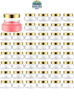 48pcs Plastic Jars with Lids Round Empty Containers Travel Containers for Creams
